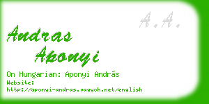 andras aponyi business card